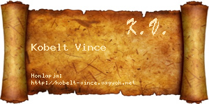 Kobelt Vince névjegykártya